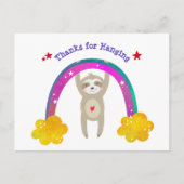 Sloth Boho Regenboog Verjaardag Schattige Modern B Briefkaart (Voorkant)