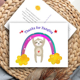 Sloth Boho Regenboog Verjaardag Schattige Modern B Briefkaart
