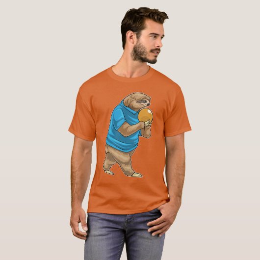 Sloth Bowling bal T-shirt (Voorkant volledig)