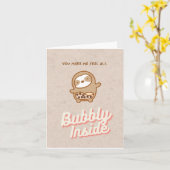 Sloth Bubble Tea Kaart (Gele Bloem)