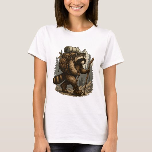 Sloth Camping Hiking T-shirt (Voorkant)