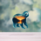 Sloth Camping Lover Acryl Bord (Neutraal)