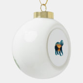 Sloth Camping Lover Keramische Bal Ornament (Links)