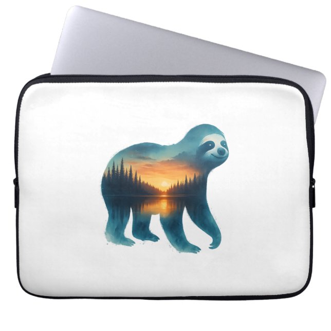 Sloth Camping Lover Laptop Sleeve (Voorkant)