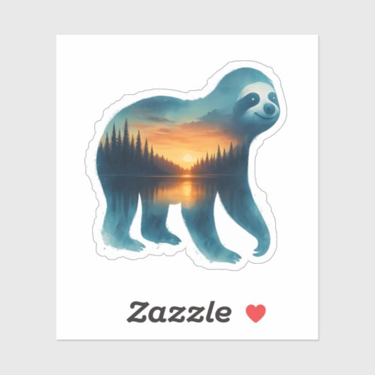 Sloth Camping Lover Sticker (Vel)