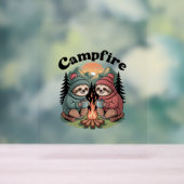 Sloth camping Team Officiële kampvuur Acryl Bord (Neutraal)