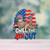 Sloth Chill vierde uit Patriotic USA Acryl Bord (Neutraal)