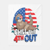 Sloth Chill vierde uit Patriotic USA Fleece Deken (Voorkant)