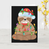Sloth Christmas Shirt For Boys Girls Kids Lights S Kaart (Gele Bloem)