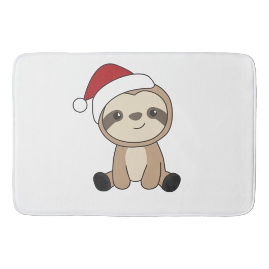 Sloth Christmas Snow Winter Animals Sloths Badmat (Voorkant)