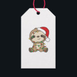 Sloth Christmas Winter Animals Sloths Cadeaulabel<br><div class="desc">The sloth at Christmas with fairy lights. Funny animals with gifts and snow for the folidays. Het was Christmas Greeting. Sloths are cute animals and perfect for Christmas.</div>