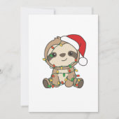 Sloth Christmas Winter Animals Sloths Feestdagenkaart (Voorkant)