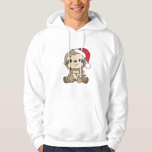 Sloth Christmas Winter Animals Sloths Hoodie (Voorkant)