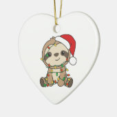 Sloth Christmas Winter Animals Sloths Keramisch Ornament (Links)