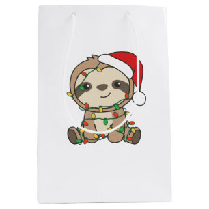 Sloth Christmas Winter Animals Sloths Medium Cadeauzakje