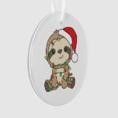 Sloth Christmas Winter Animals Sloths Ornament (voorkant)