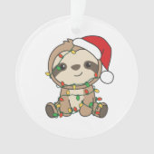 Sloth Christmas Winter Animals Sloths Ornament (voorkant)