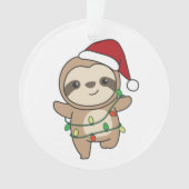 Sloth Christmas Winter Animals Sloths Ornament (voorkant)