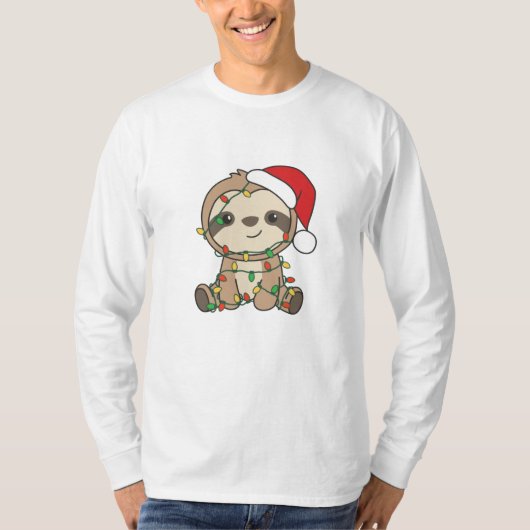 Sloth Christmas Winter Animals Sloths T-shirt (Voorkant)