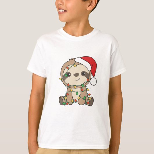 Sloth Christmas Winter Animals Sloths T-shirt (Voorkant)