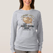 Sloth Coffee Energy Saving Mode Long Sleeve Tee T-shirt (Voorkant)
