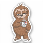 Sloth Coffee Sticker (Voorkant)