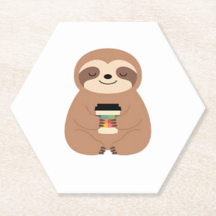 Sloth Coffee Time Classic T-shirt Kartonnen Onderzetters