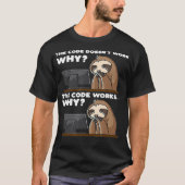 Sloth Computer Scientist Programmer Funny Software T-shirt (Voorkant)