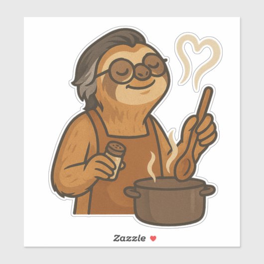 Sloth Cook Sticker (Vel)