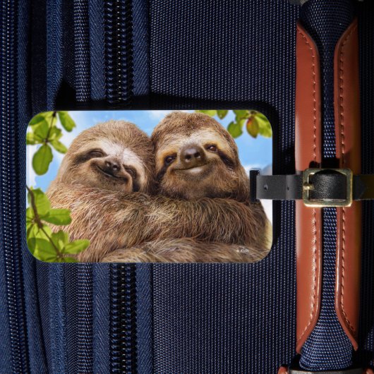 Sloth Couple Bagagelabel (Voorkant Insitu 4)
