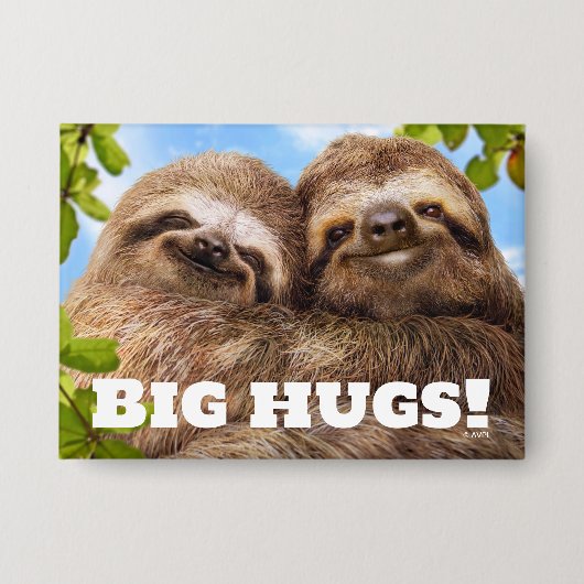Sloth Couple Button (Voorkant)