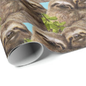Sloth Couple Cadeaupapier (Rol Hoek)