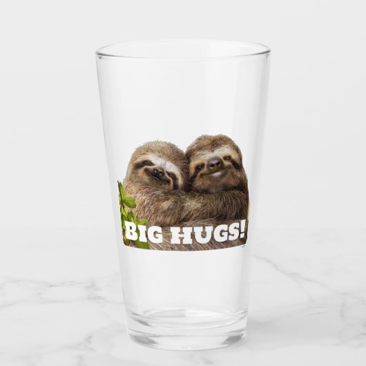 Sloth Couple Glas (Voorkant)
