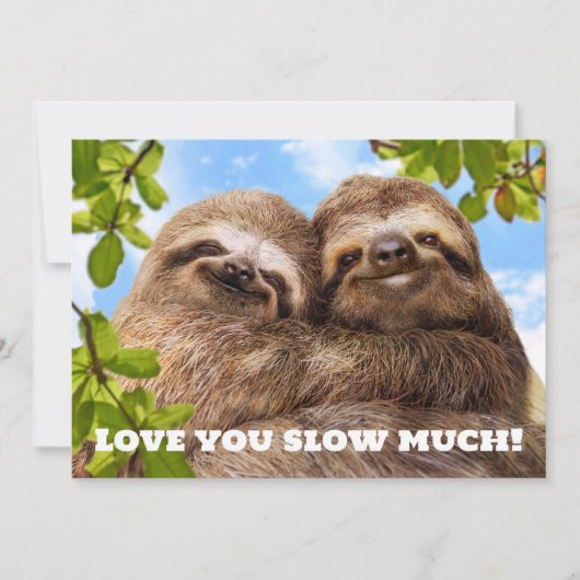 Sloth Couple Kaart (Voorkant)