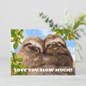 Sloth Couple Kaart (Staand voorkant)
