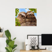 Sloth Couple Poster (Thuiskantoor)