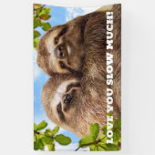 Sloth Couple Spandoek (Verticaal)