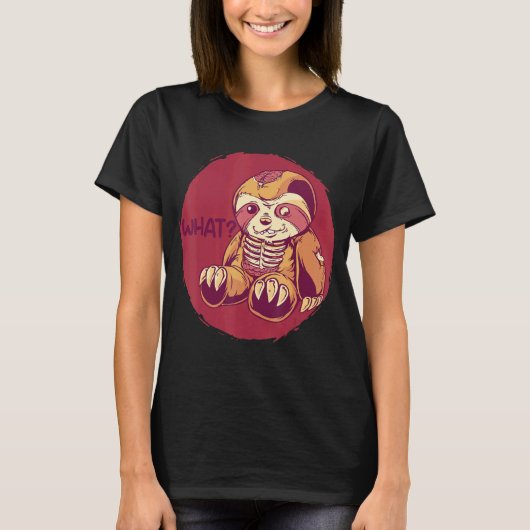 Sloth Creepy Horror Murderous Sloths T-shirt (Voorkant)