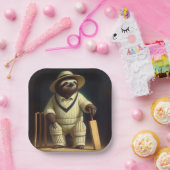 Sloth Cricket Speler Papieren Bordje (Feest)