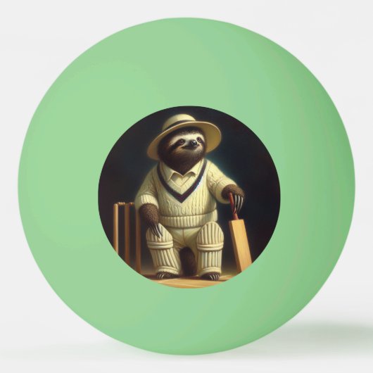 Sloth Cricket Speler Pingpongbal (Voorkant)
