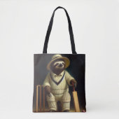 Sloth Cricket Speler Tote Bag (Voorkant)