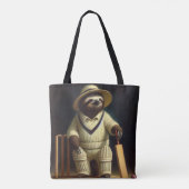 Sloth Cricket Speler Tote Bag (Achterkant)