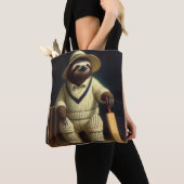 Sloth Cricket Speler Tote Bag (Dichtbij)