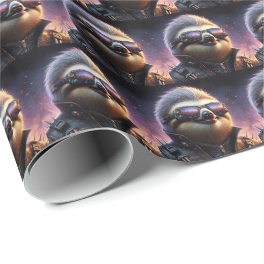 Sloth Cyberpunk Cadeaupapier (Rol Hoek)