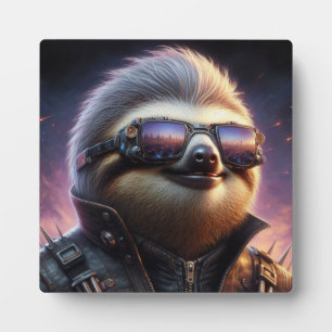 Sloth Cyberpunk Fotoplaat