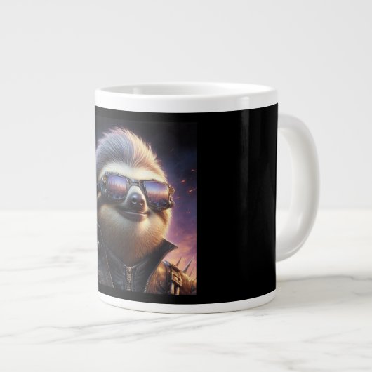 Sloth Cyberpunk Grote Koffiekop (Voorkant rechts)