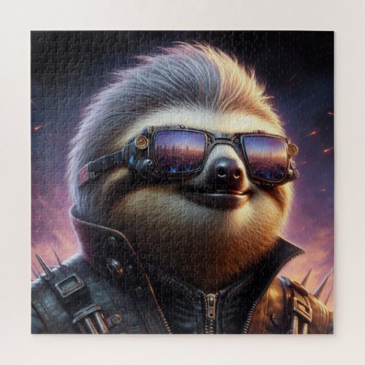 Sloth Cyberpunk Legpuzzel (Verticaal)