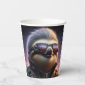 Sloth Cyberpunk Papieren Bekers (Achterkant)