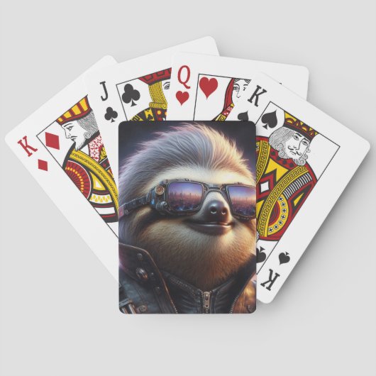 Sloth Cyberpunk Pokerkaarten (Achterkant)