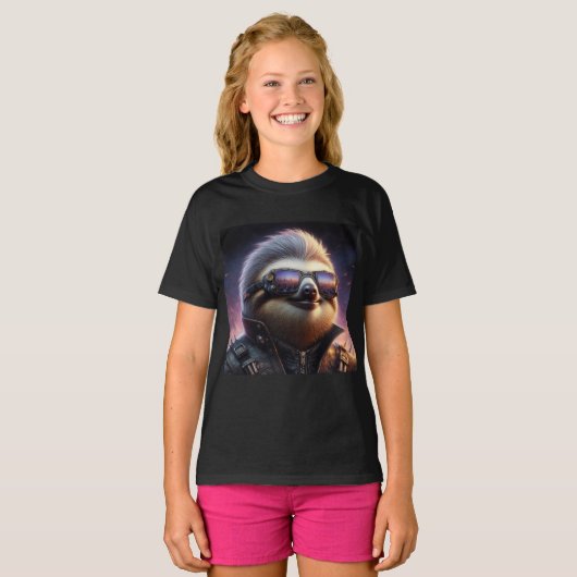Sloth Cyberpunk T-shirt (Voorkant volledig)